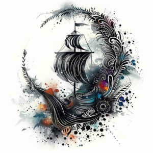 warships-realism-minimal-grain-for-fingers – tattoo design ideas free ai generated – Gallery: viking-ships-inkby-ai