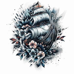 viking-ships-freedom-motif-surrealism-unreal-for-chest – tattoo design ideas free ai generated – Gallery: viking-ships-inkby-ai