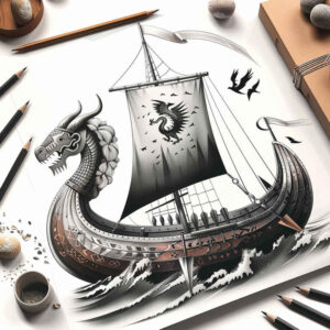viking-ships-with-symbols-realism-portrait-realism-for-collarbone – tattoo design ideas free ai generated – Gallery: viking-ships-inkby-ai