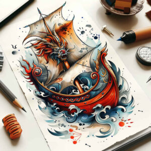 viking-ships-light-effect-realism-photo-like-tattoo-for-abdomen – tattoo design ideas free ai generated – Gallery: viking-ships-inkby-ai