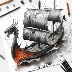 viking-ships-with-runes-neotraditional-rich-shading-for-shoulder-blade – tattoo design ideas free ai generated – Gallery: viking-ships-inkby-ai