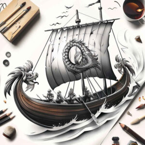 viking-ships-light-effect-surrealism-imaginative-for-outer-arm – tattoo design ideas free ai generated – Gallery: viking-ships-inkby-ai