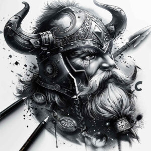 viking-warrior-tattoo-cobweb-for-knee – tattoo design ideas free ai generated – Gallery: vikings-inkby-ai