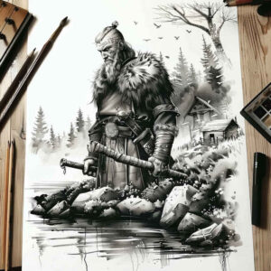 light-effect-tattoo-moody-for-upper-arm – tattoo design ideas free ai generated – Gallery: vikings-inkby-ai