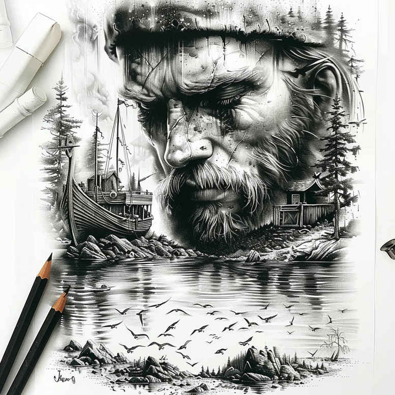 viking-tattoo-grimace-for-upper-thigh – tattoo design ideas free ai generated – Gallery: vikings-inkby-ai