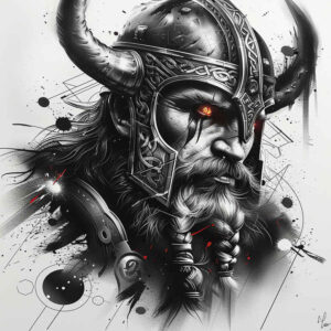 runes-tattoo-grotesque-for-chest – tattoo design ideas free ai generated – Gallery: vikings-inkby-ai