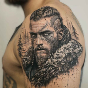 spiritual-motif-tattoo-whisper-for-shin – tattoo design ideas free ai generated – Gallery: vikings-inkby-ai