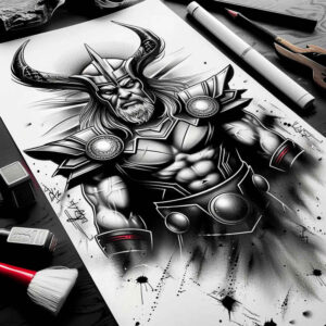 viking-tattoo-frightening-for-shin – tattoo design ideas free ai generated – Gallery: vikings-inkby-ai