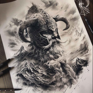 protection-motif-tattoo-dreadful-for-side – tattoo design ideas free ai generated – Gallery: vikings-inkby-ai