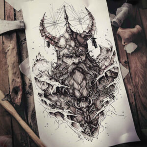 battle-motif-tattoo-hidden-for-side-torso – tattoo design ideas free ai generated – Gallery: vikings-inkby-ai