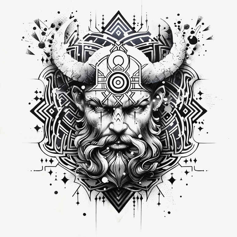 norse-motif-tattoo-blackwork-for-abdomen – tattoo design ideas free ai generated – Gallery: vikings-inkby-ai
