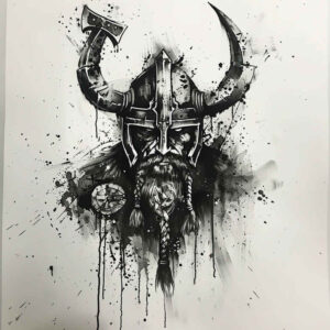 mythological-motif-tattoo-screaming-for-lower-leg – tattoo design ideas free ai generated – Gallery: vikings-inkby-ai