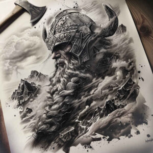 power-symbol-tattoo-lurking-for-back-of-neck – tattoo design ideas free ai generated – Gallery: vikings-inkby-ai