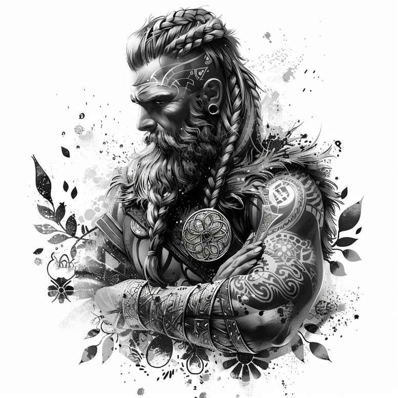 sea-motif-tattoo-grim-for-spine – tattoo design ideas free ai generated – Gallery: vikings-inkby-ai