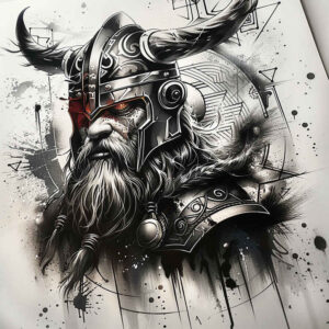 legend-motif-tattoo-demonic-for-behind-ear – tattoo design ideas free ai generated – Gallery: vikings-inkby-ai