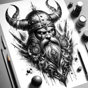 history-motif-tattoo-foreboding-for-side-torso – tattoo design ideas free ai generated – Gallery: vikings-inkby-ai