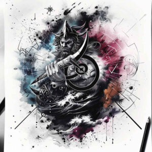 warrior-tattoo-spooky-for-spine – tattoo design ideas free ai generated – Gallery: vikings-inkby-ai