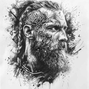 courage-symbol-tattoo-moody-for-outer-arm – tattoo design ideas free ai generated – Gallery: vikings-inkby-ai