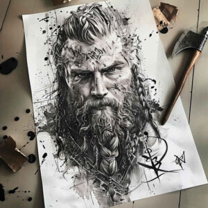 battle-motif-tattoo-rotting-for-upper-back – tattoo design ideas free ai generated – Gallery: vikings-inkby-ai