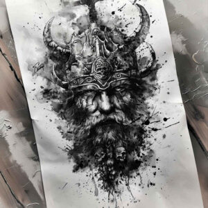 power-symbol-tattoo-dripping-for-shin – tattoo design ideas free ai generated – Gallery: vikings-inkby-ai