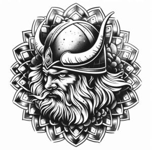 shaded-warrior-tattoo-weird-for-behind-ear – tattoo design ideas free ai generated – Gallery: vikings-inkby-ai