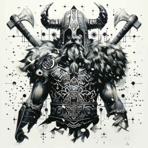 legend-motif-tattoo-stitched-for-upper-chest – tattoo design ideas free ai generated – Gallery: vikings-inkby-ai