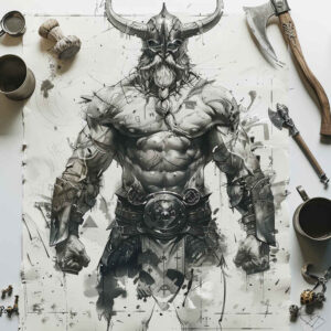 warrior-tattoo-ominous-for-shoulder – tattoo design ideas free ai generated – Gallery: vikings-inkby-ai