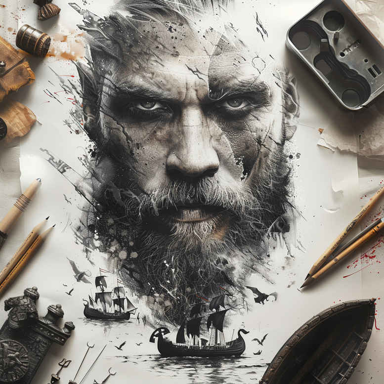 helmet-tattoo-haunted-for-full-back – tattoo design ideas free ai generated – Gallery: vikings-inkby-ai