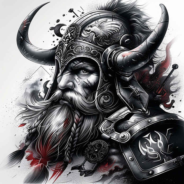 bravery-symbol-tattoo-strange-laughter-for-heel – tattoo design ideas free ai generated – Gallery: vikings-inkby-ai