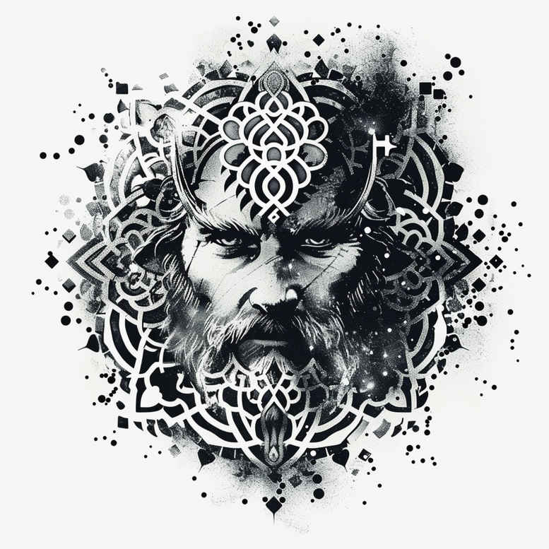 shaded-warrior-tattoo-freaky-for-fingers – tattoo design ideas free ai generated – Gallery: vikings-inkby-ai
