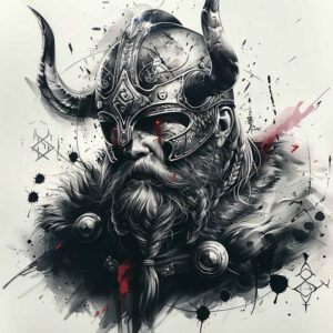 line-warrior-tattoo-demonic-for-sternum – tattoo design ideas free ai generated – Gallery: vikings-inkby-ai