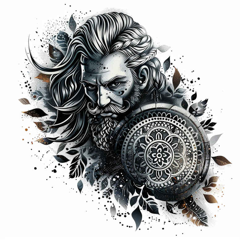 vikings tattoo design ideas decorative elements ancient explorer for upper chest
