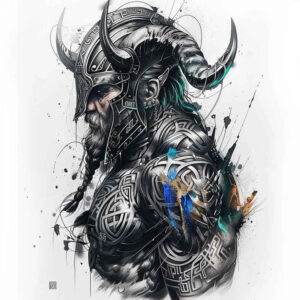 vikings tattoo design ideas Realism light play ancient strength embodying determination