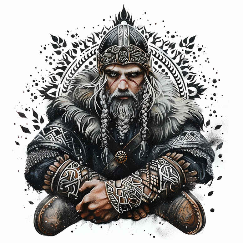 vikings tattoo design ideas vibrant palette ancient strength endurance and power
