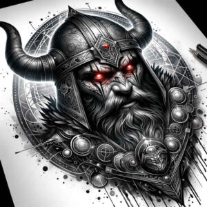 vikings tattoo design ideas crisp lines ancient strength for scapula