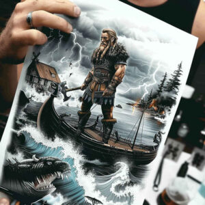 vikings tattoo design ideas Realism ultra detailed ancient strength for wrist side