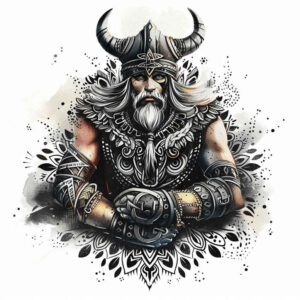 vikings tattoo design ideas Surrealism shadow play battle spirit for nape