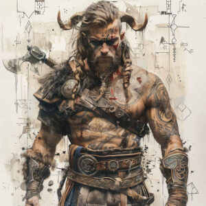 vikings tattoo design ideas wide-angle battle spirit stands for perseverance