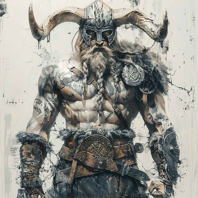 vikings tattoo design ideas Surrealism symbolic beard icon stands for resilience