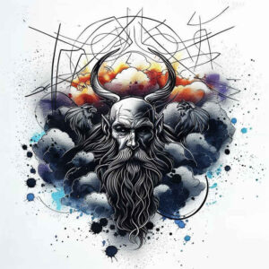 vikings tattoo design ideas Realism deep shadows conquest symbol for foot