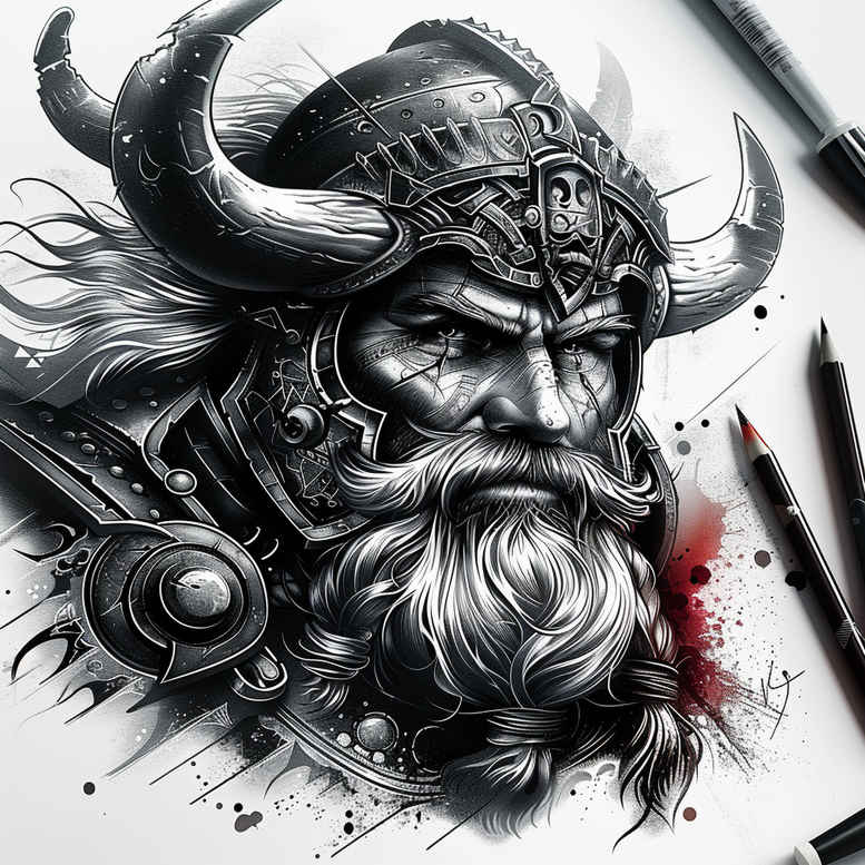 vikings tattoo design ideas surreal conquest symbol for hip