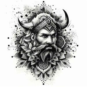 vikings tattoo design ideas Realism ultra detailed conquest symbol symbolising courage
