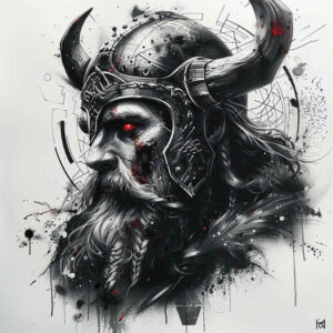 vikings tattoo design ideas Surrealism distorted reality fearless tribe determination and power