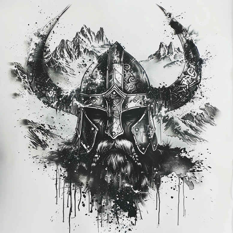 vikings tattoo design ideas dynamic shapes frost lands for knee
