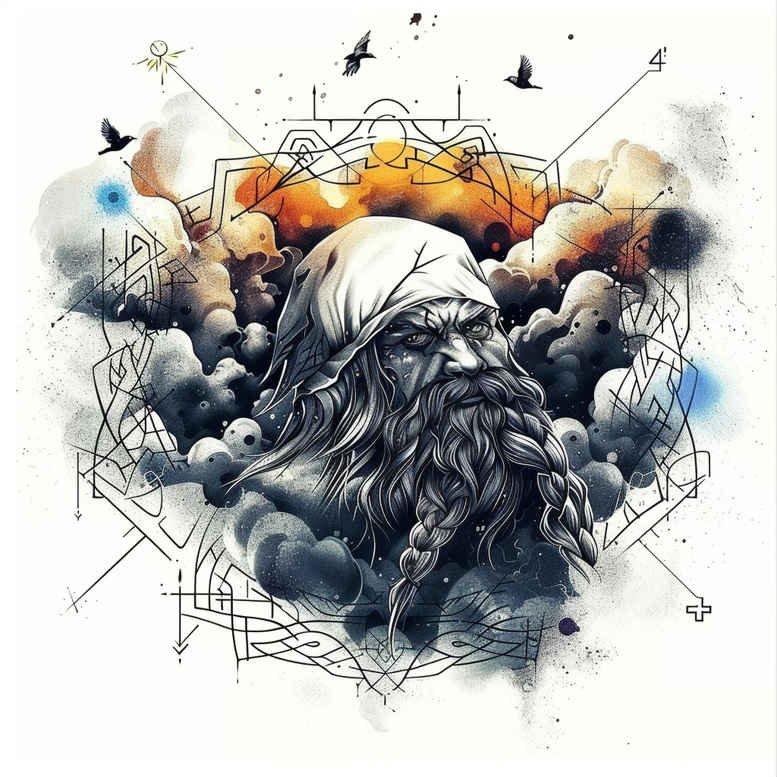 vikings tattoo design ideas vivid frost lands for lower chest