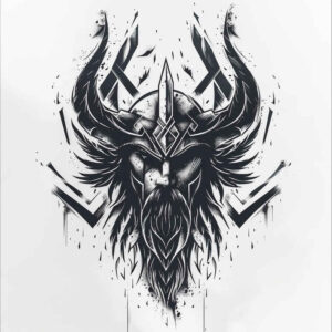 vikings tattoo design ideas Surrealism melting forms frost lands for stomach