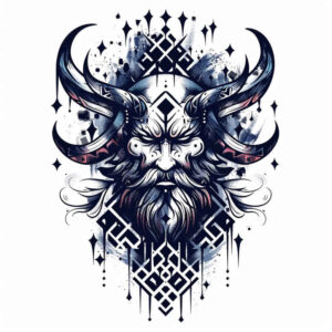 vikings tattoo design ideas Realism blended gradients icy conquest embodying determination