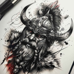 vikings tattoo design ideas Realism realistic structure longboat pride embodying resilience