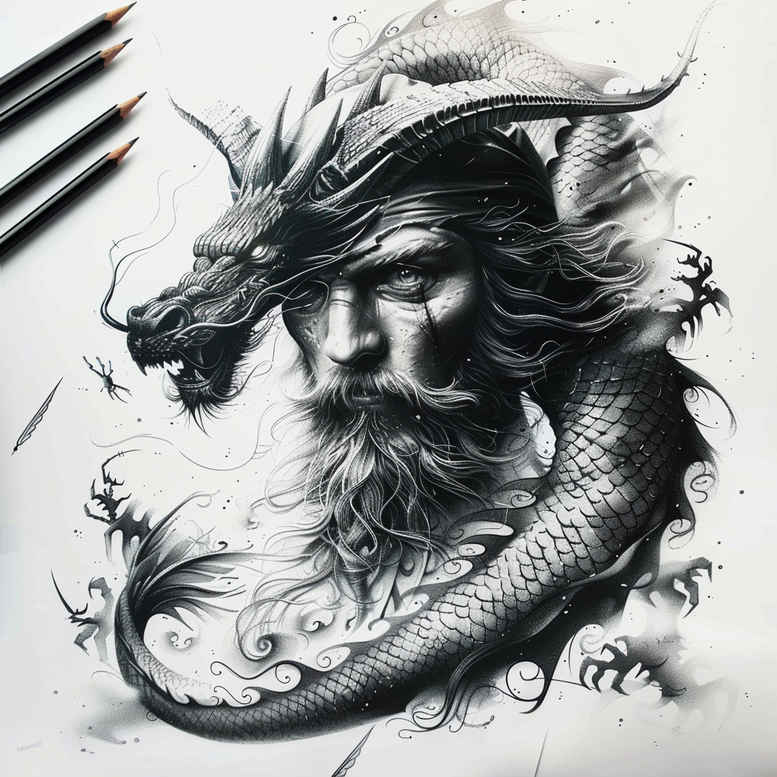 vikings tattoo design ideas Surrealism chromatic flux longboat pride for wrist