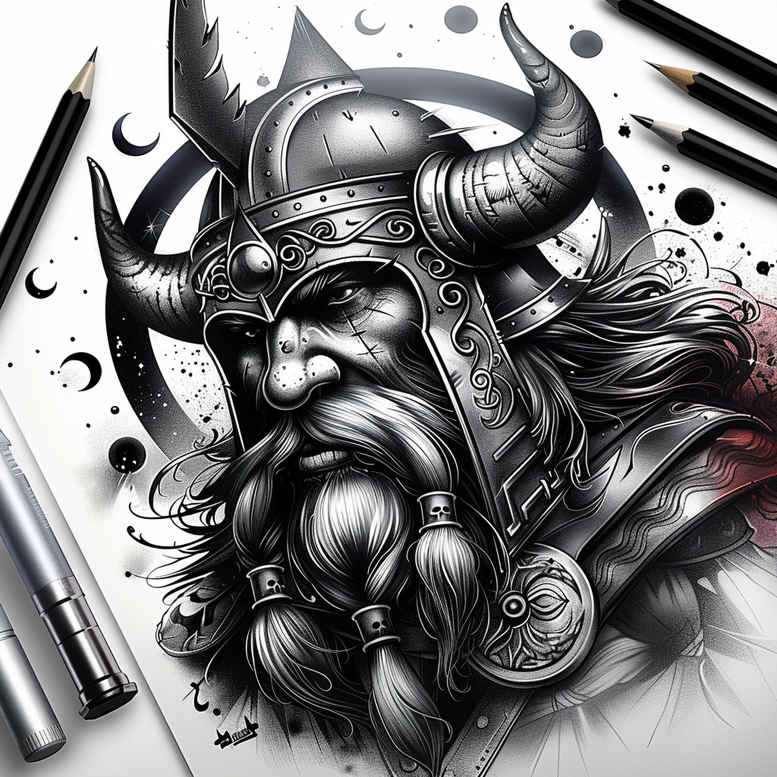 vikings tattoo design ideas Surrealism dreamlike longboat pride shows strength
